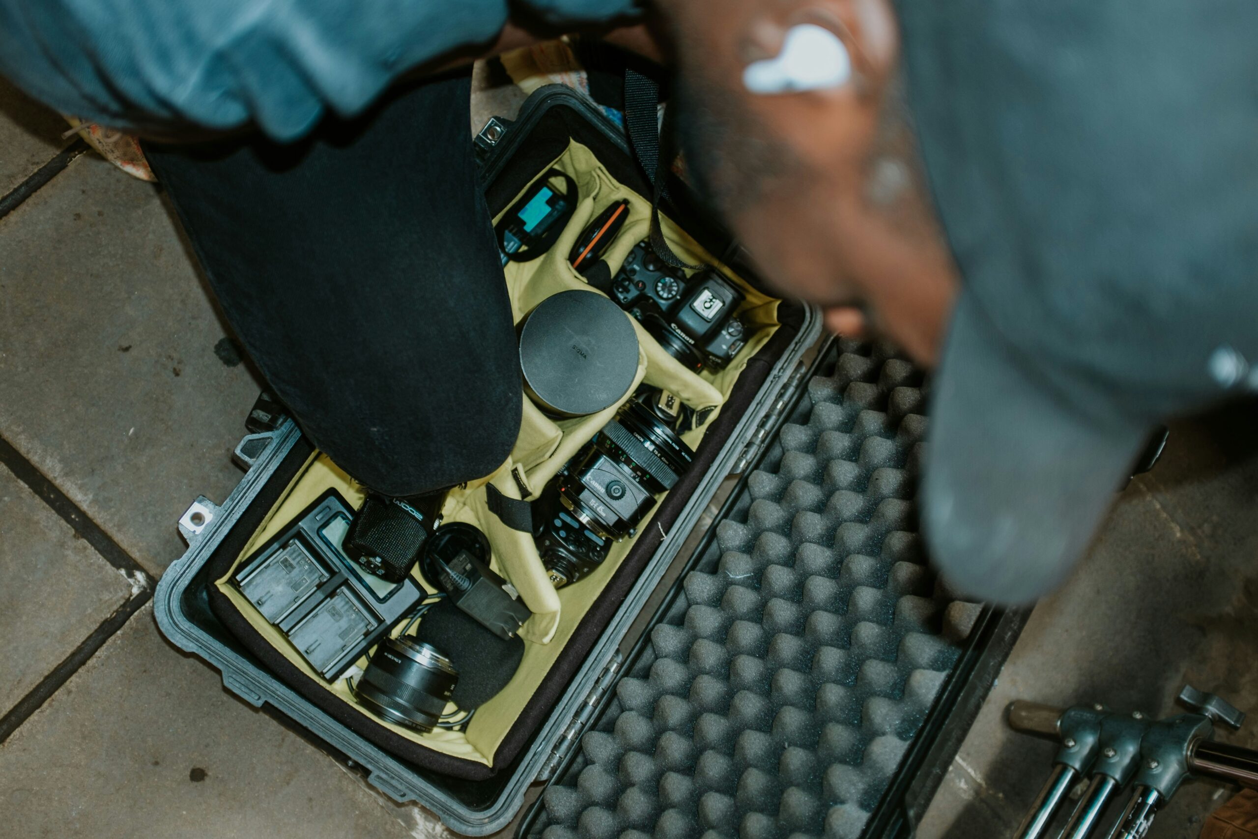 Sarah and Mark celebrating their achievements at a climbing gym